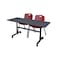 Kobe FlipTop Table, 60" W, 29" H, Laminate Top, Gray MKFT6024GY47BY - alternate 1